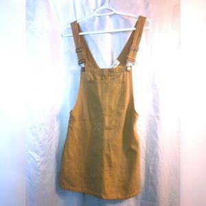 Girls L Beige Overalls Dress